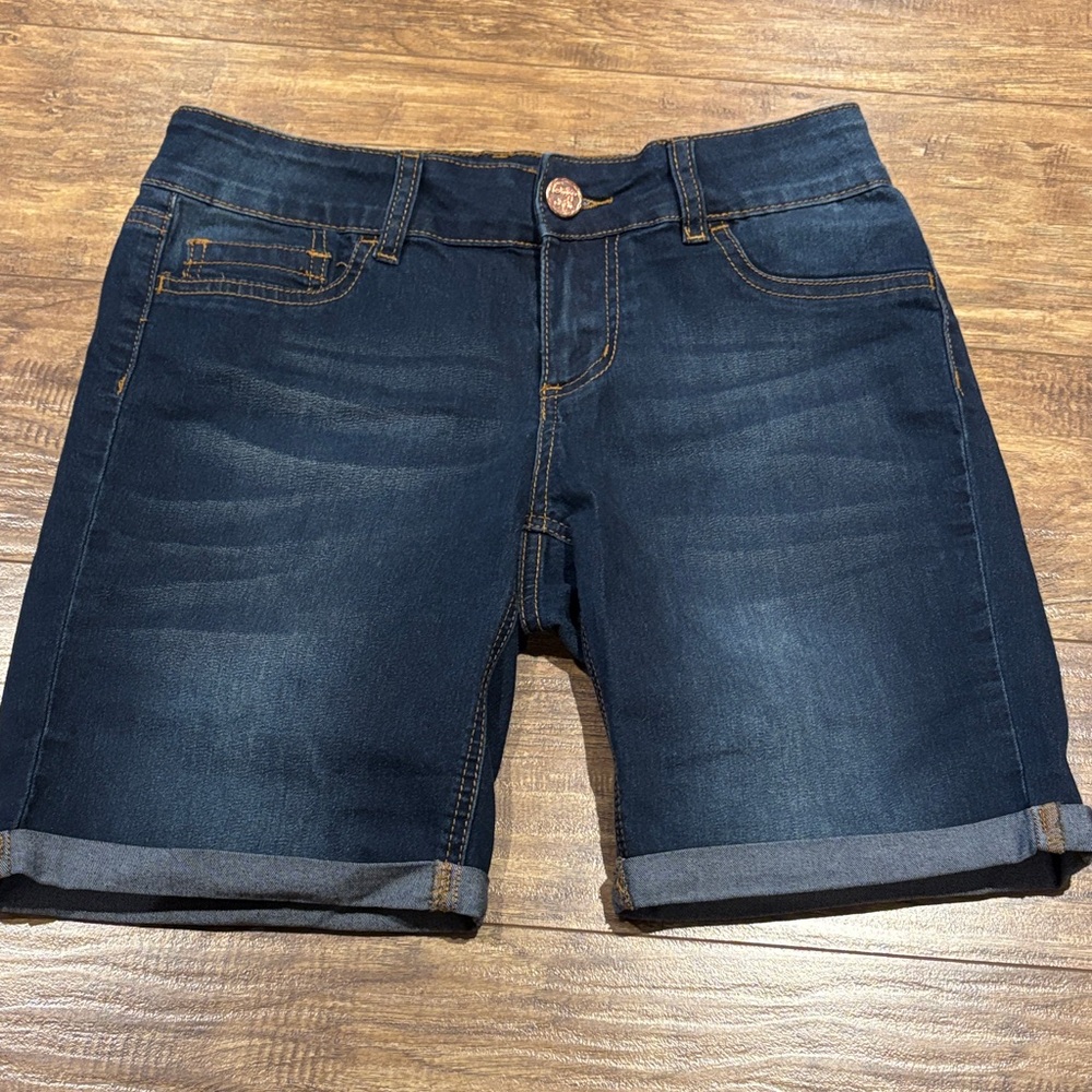 Indigo Rein Dark Wash Jean Shorts